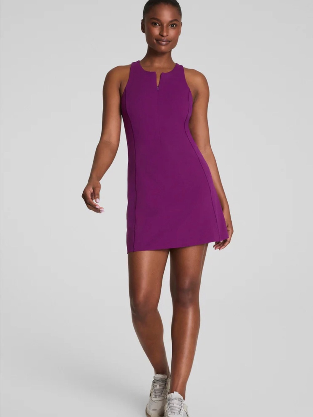 Spanx The Get Moving Magenta Zip Front Dress size XS NWT